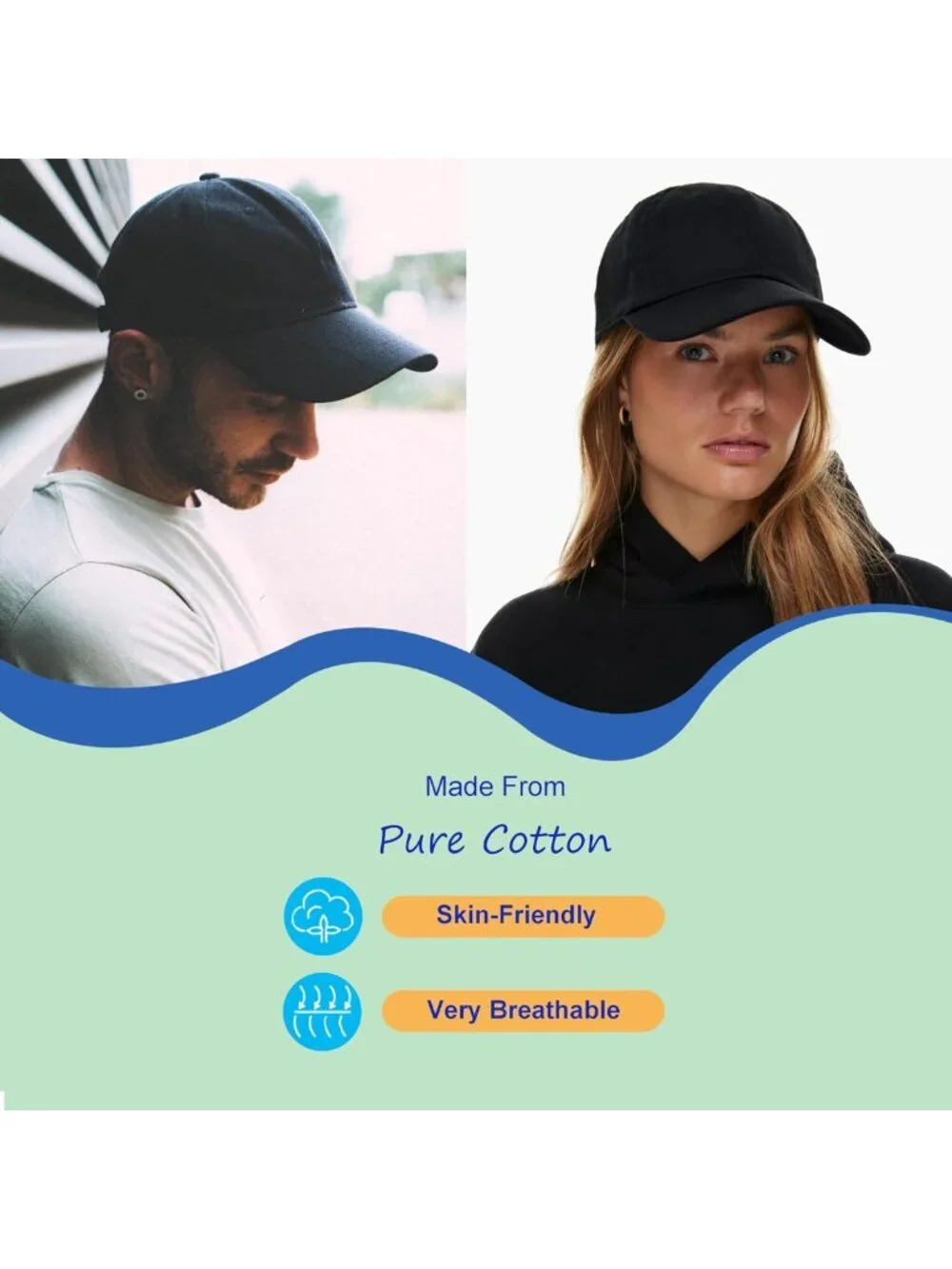12-Pack Solid Color Adjustable Baseball Caps for Women & Men - Unisex Cotton